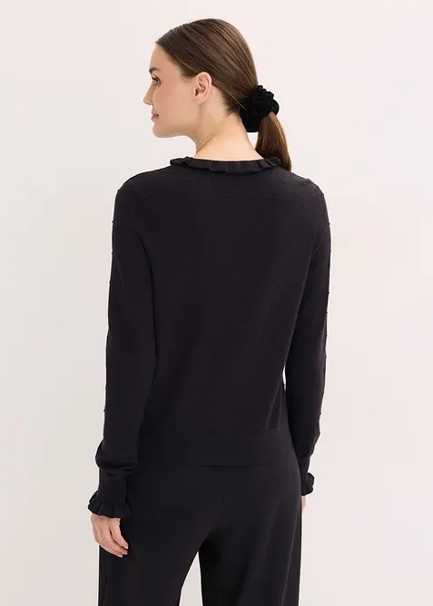 Fijn gebreide trui van viscosemix, bonprix