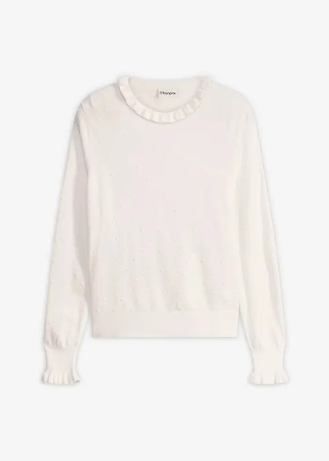 Fijn gebreide trui van viscosemix, bonprix