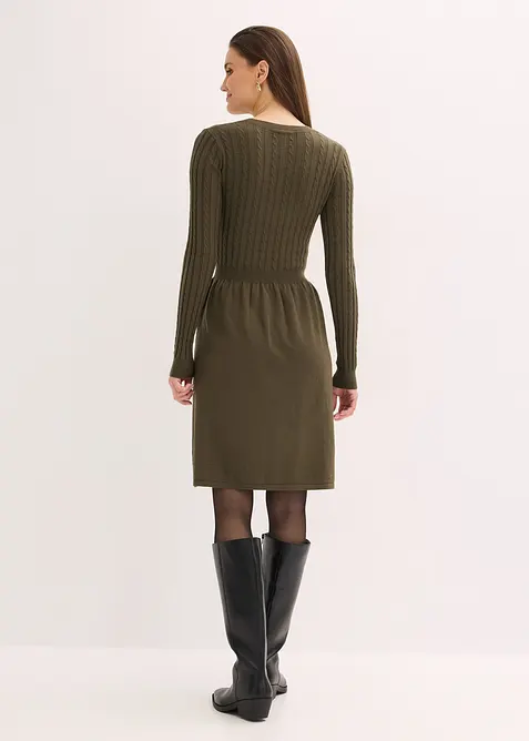 Gebreide jurk in een viscosemix, bonprix