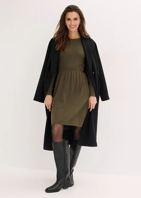 Gebreide jurk in een viscosemix, bonprix