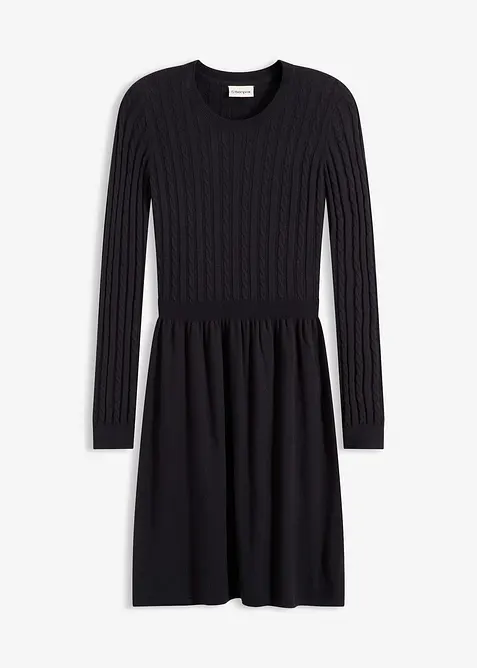 Gebreide jurk in een viscosemix, bonprix