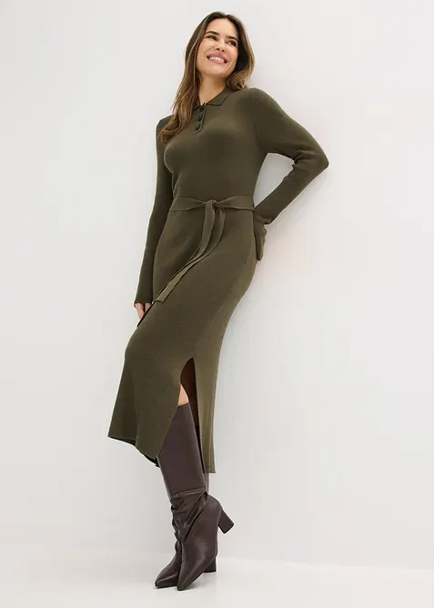 Gebreide jurk van een viscosemix, bonprix