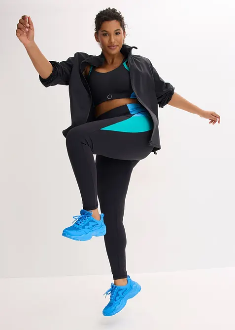 Comfortabele, sneldrogende  sportlegging met contraststrepen, bonprix