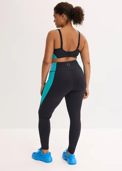 Comfortabele, sneldrogende  sportlegging met contraststrepen, bonprix