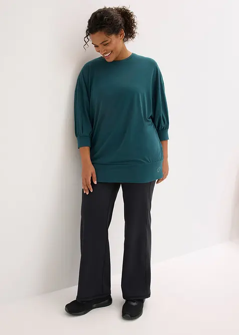 Oversized sportshirt met 3/4 mouwen, sneldrogend, bonprix