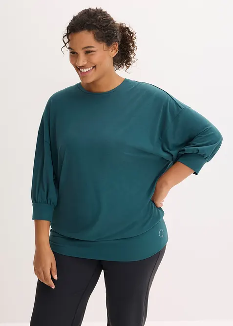 Oversized sportshirt met 3/4 mouwen, sneldrogend, bonprix