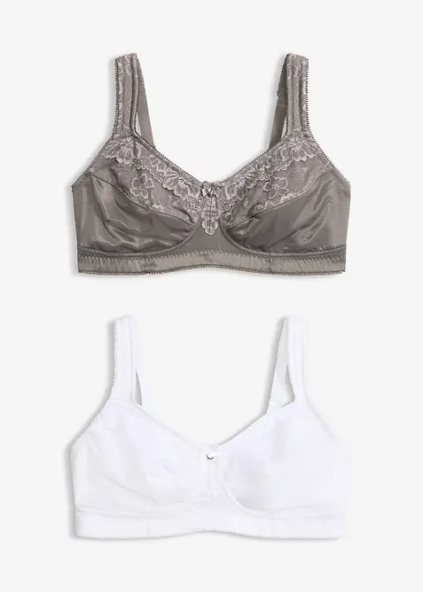 Steun bh met gewatteerde bandjes (set van 2), bonprix