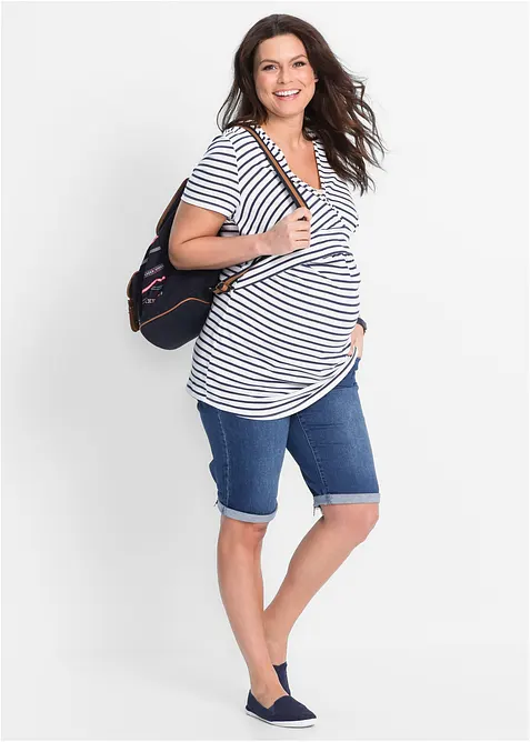 Denim zwangerschapsbermuda, bonprix