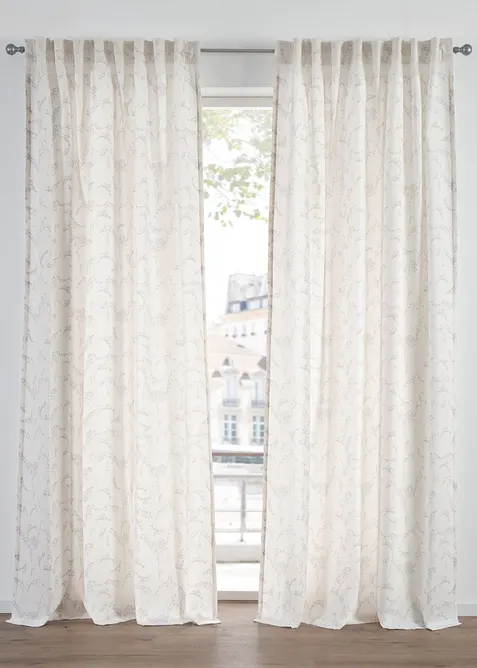 Halftransparant gordijn, ook verkrijgbaar in extra lang (2 stuks), bonprix