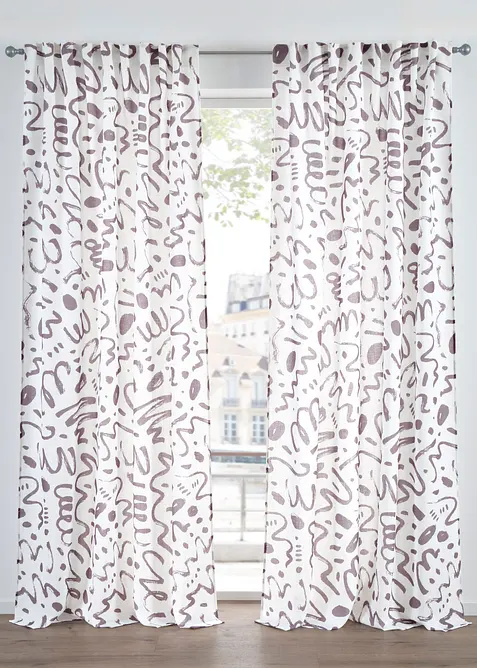 Gordijn met structuur, ook verkrijgbaar in extra lang (1 stuk), bonprix