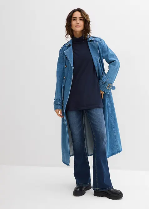 Shirt met col van biologisch katoen, bonprix