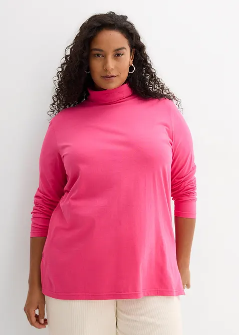 Shirt met col van biologisch katoen, bonprix