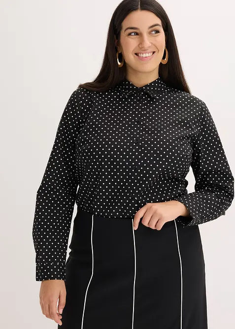 Overhemdblouses met katoen (set van 2), bonprix