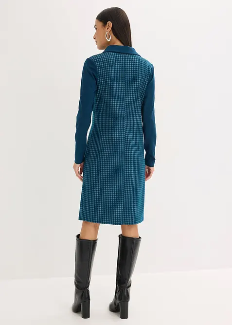 Jacquard jurk met contrasterende kraag, bonprix