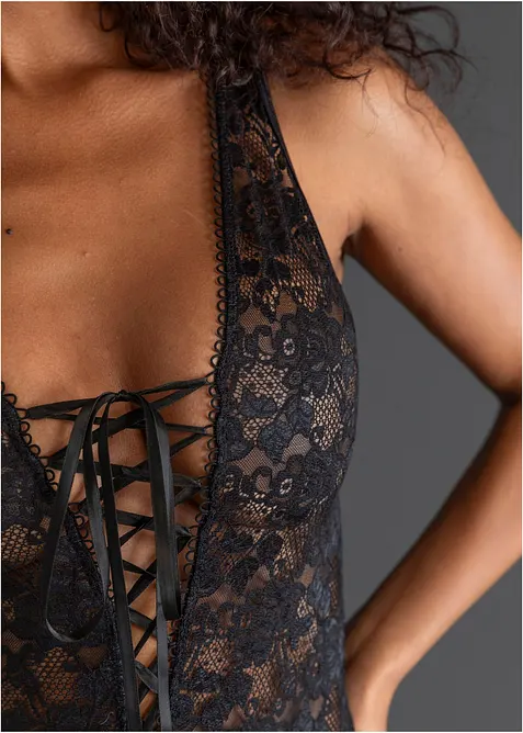 Body ouvert in wetlook, bonprix