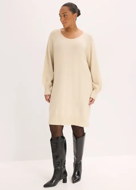 Korte gebreide jurk, bonprix