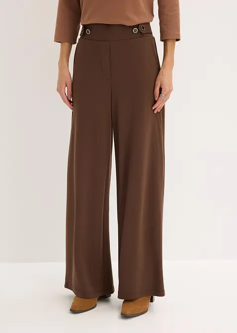 Jersey broek met decoratieve tailleband, bonprix