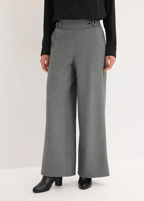 Jersey broek met decoratieve tailleband, bonprix