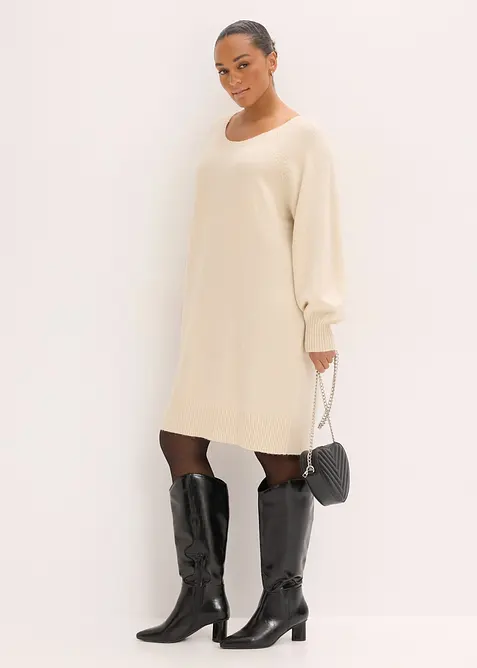 Korte gebreide jurk, bonprix