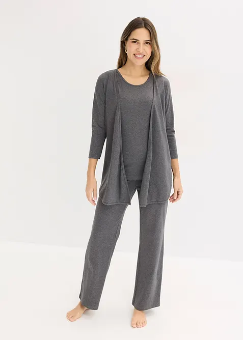 Loungewear huispak met viscose (3-dlg. set), bonprix