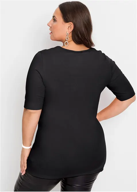 Nauwsluitend shirt, extra lang, bonprix