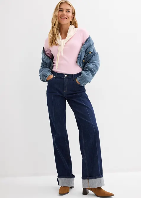 Katoenen longsleeve met ronde hals, bonprix