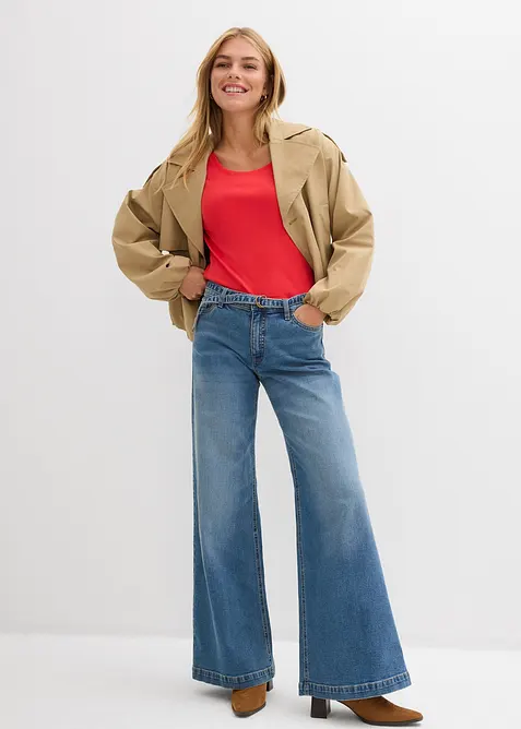 Katoenen longsleeve met ronde hals, bonprix