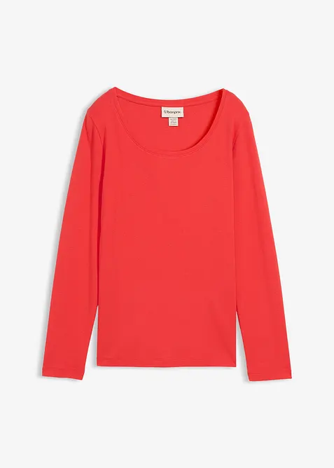 Katoenen longsleeve met ronde hals, bonprix
