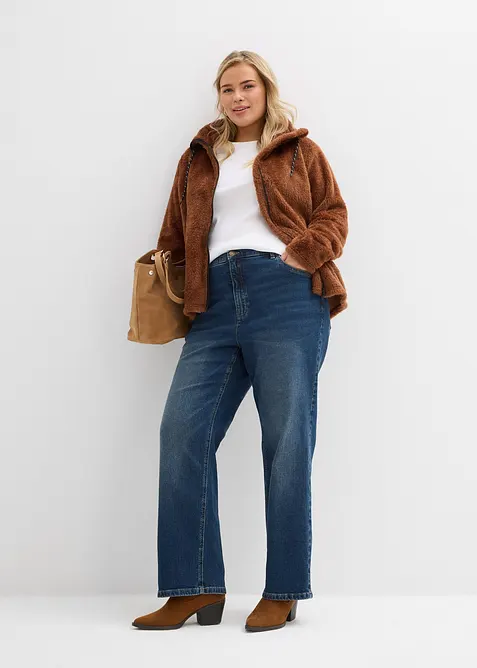 Loose fit straight jeans, high waist, bonprix