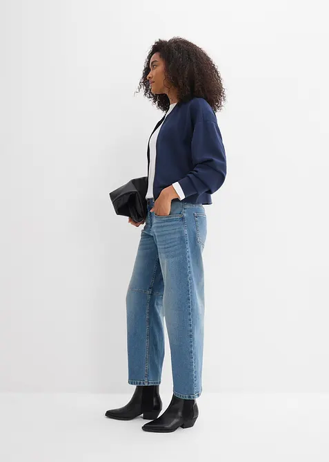 Barrel jeans, mid waist, bonprix
