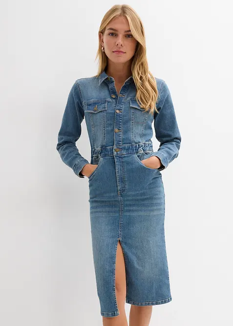 Spijkerjurk met biologisch katoen, bonprix