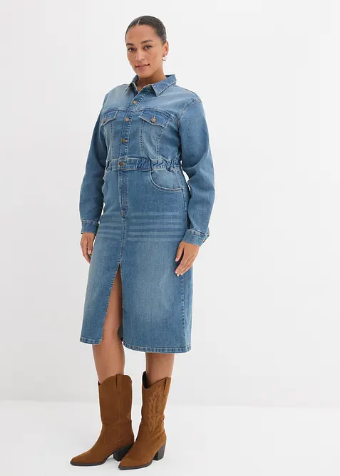 Spijkerjurk met biologisch katoen, bonprix