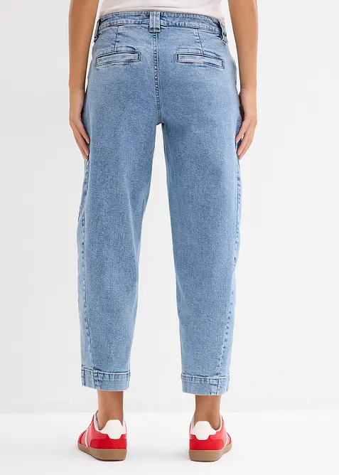 Barrel jeans mid waist, cropped, bonprix
