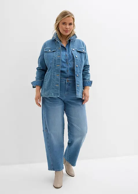 Barrel jeans mid waist, bonprix