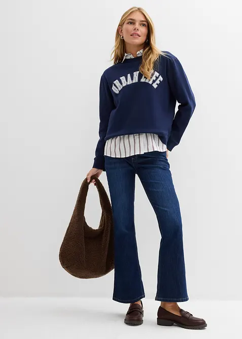 Oversized sweater van katoen, bonprix