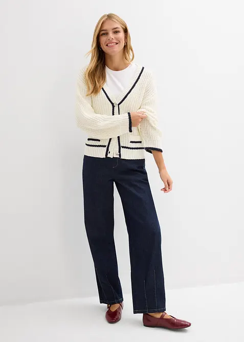 Grof gebreide cardigan in een katoenmix, bonprix