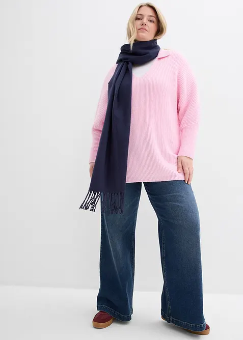 Oversized trui met een polokraag, bonprix