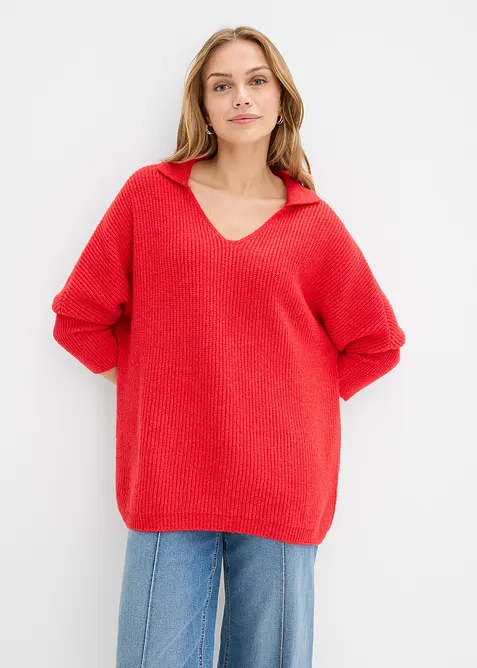 Oversized trui met een polokraag, bonprix