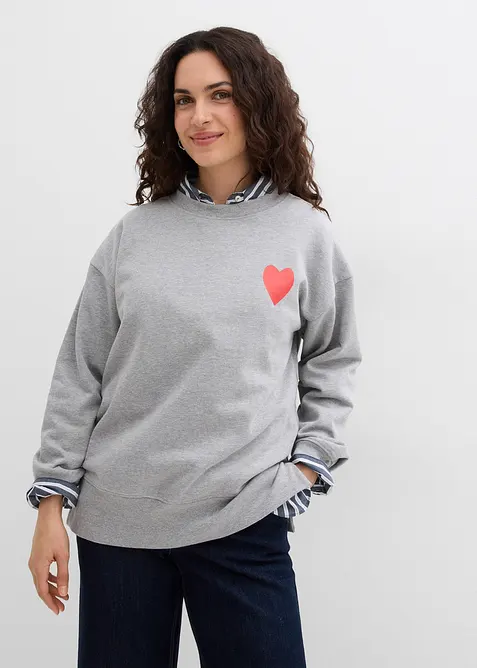 Oversized sweater van biologisch katoen, bonprix