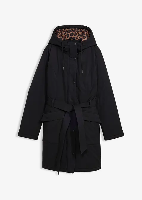 Waterafstotende outdoor jas met riem, pantervoering, bonprix