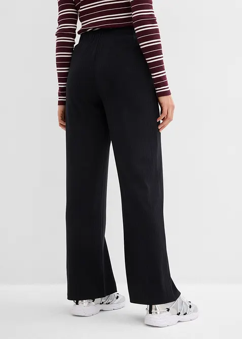 Jersey broek van ribstof (set van 2), bonprix