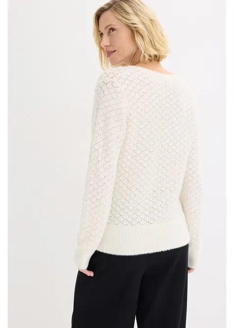 Ajour-trui met veergaren, bonprix