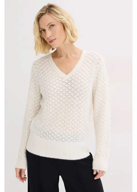 Ajour-trui met veergaren, bonprix