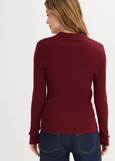 Geribde trui van viscosemix, bonprix