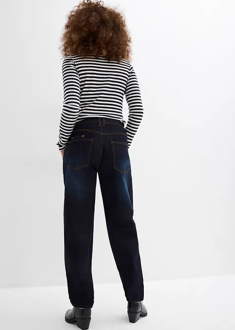 Barrel stretch jeans, mid waist, bonprix
