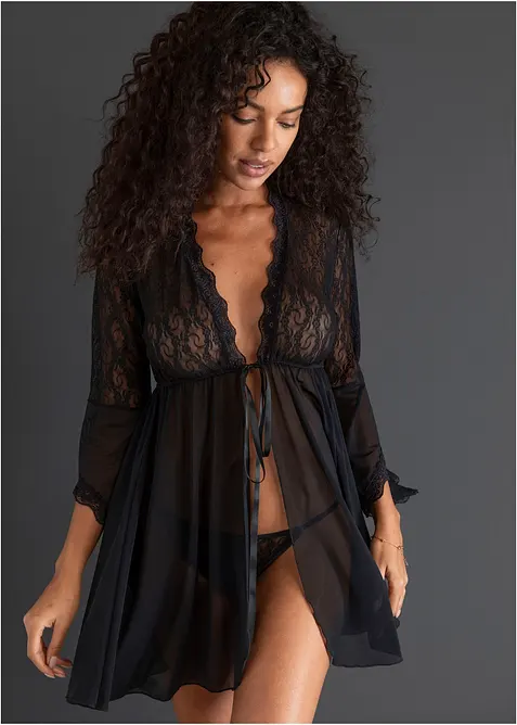 Kimono en string (2-dlg. set), bonprix