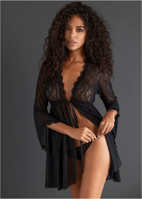 Kimono en string (2-dlg. set), bonprix