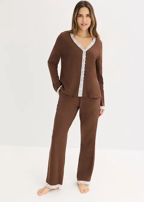 Pyjama met knoopsluiting, bonprix