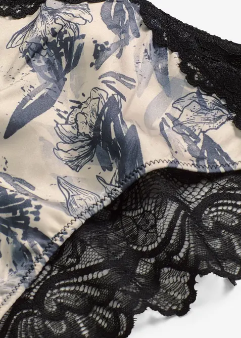 Slip van bedrukt satijn, bonprix