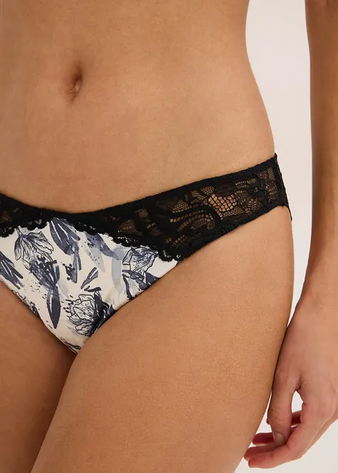 Slip van bedrukt satijn, bonprix